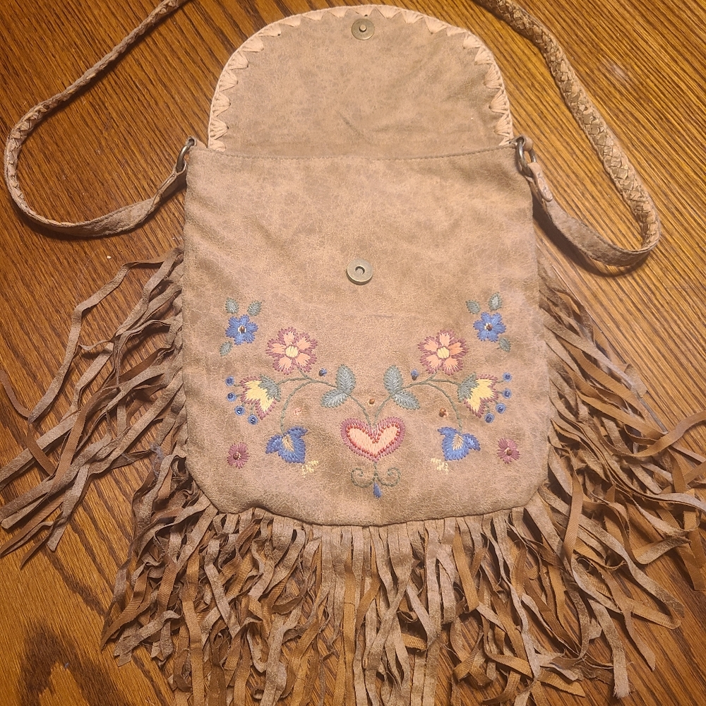 Fringed handbag